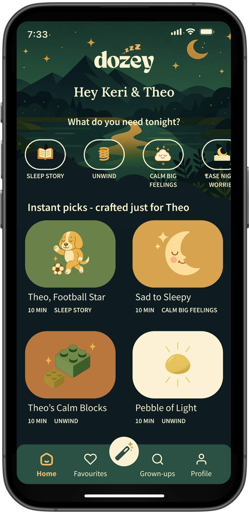 Dozey app preview